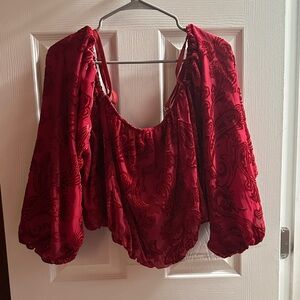 Forever 21 Red Paisley Blouse